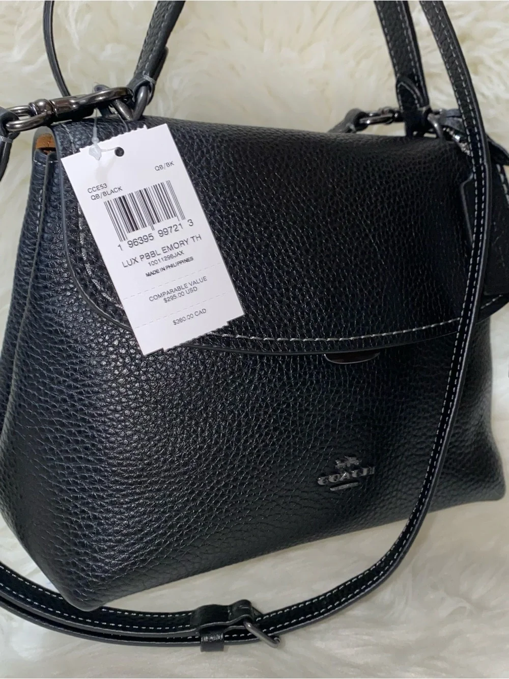 Coach 🖤🩶🖤 leather purse New Emory Top Handle Bag